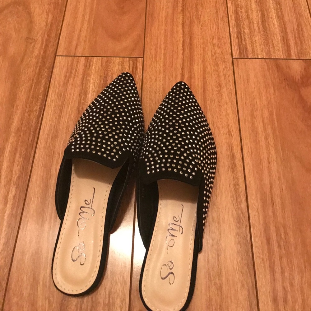 Black studded mules. - Picture 2 of 2